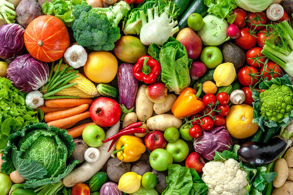 Verschiedenes Obst und Gemüse